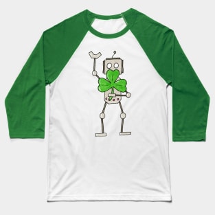 St Patrick's Day Robot Baseball T-Shirt